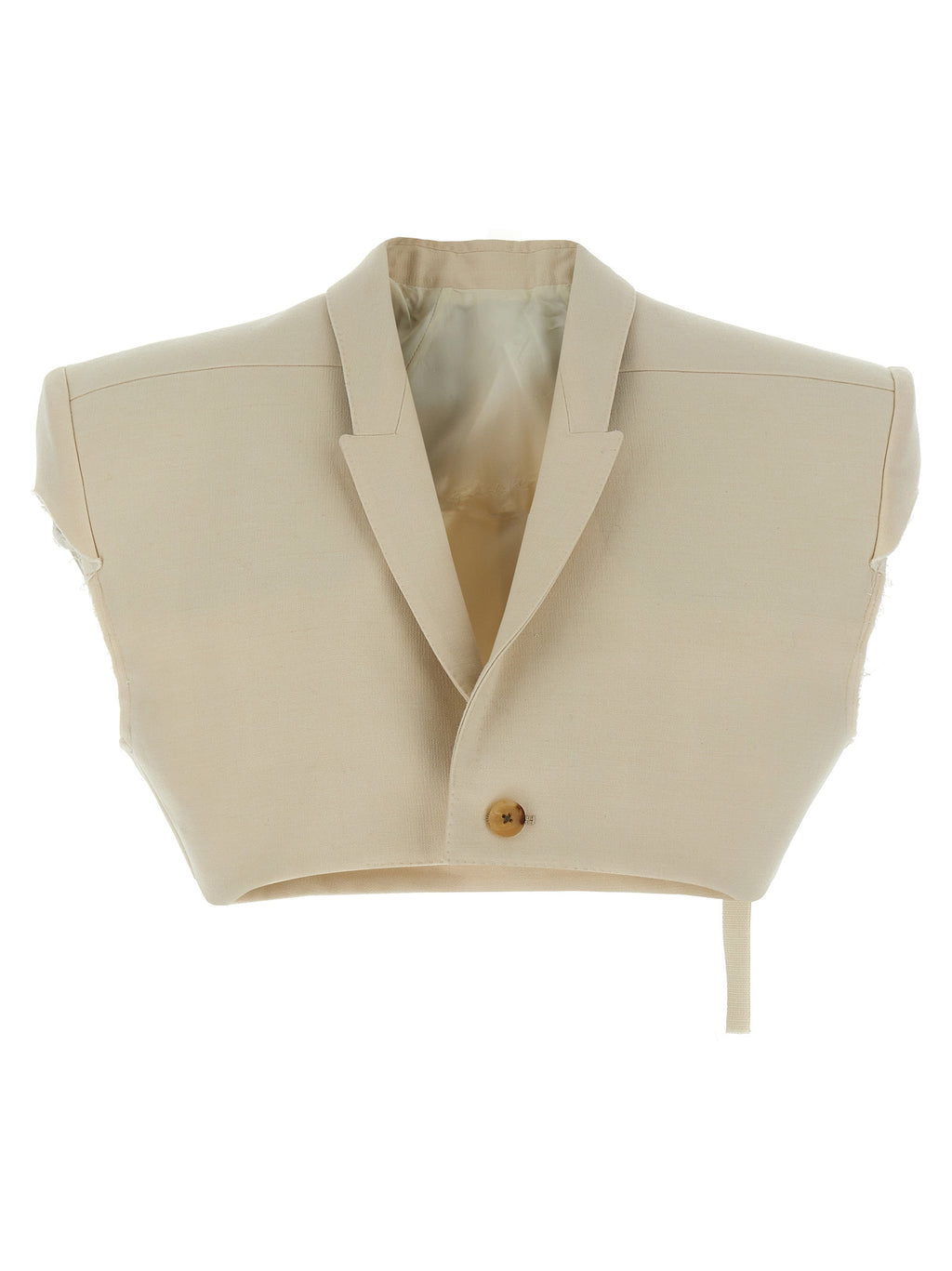 Rick Owens Beige Cotton Sleeveless Jacket