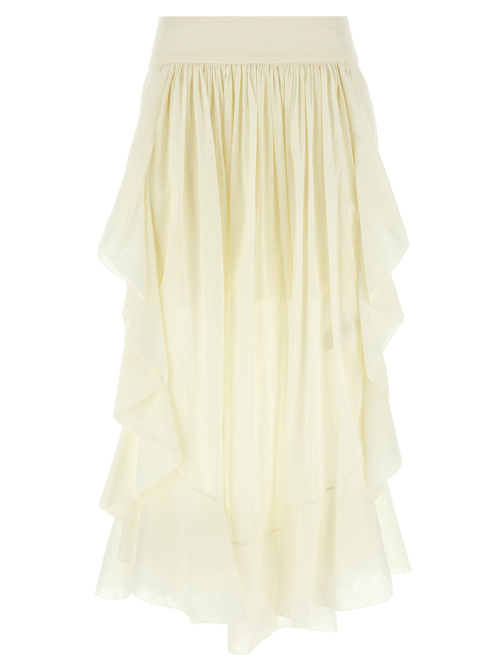 Zimmermann White Cotton Mini Skirt