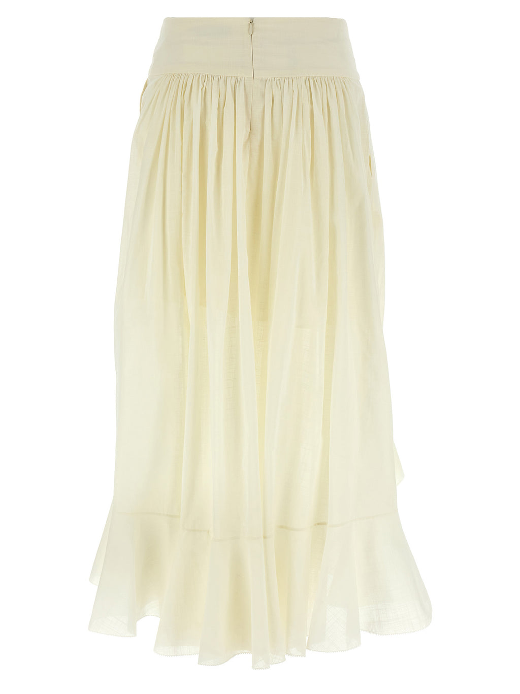 Zimmermann White Cotton Mini Skirt