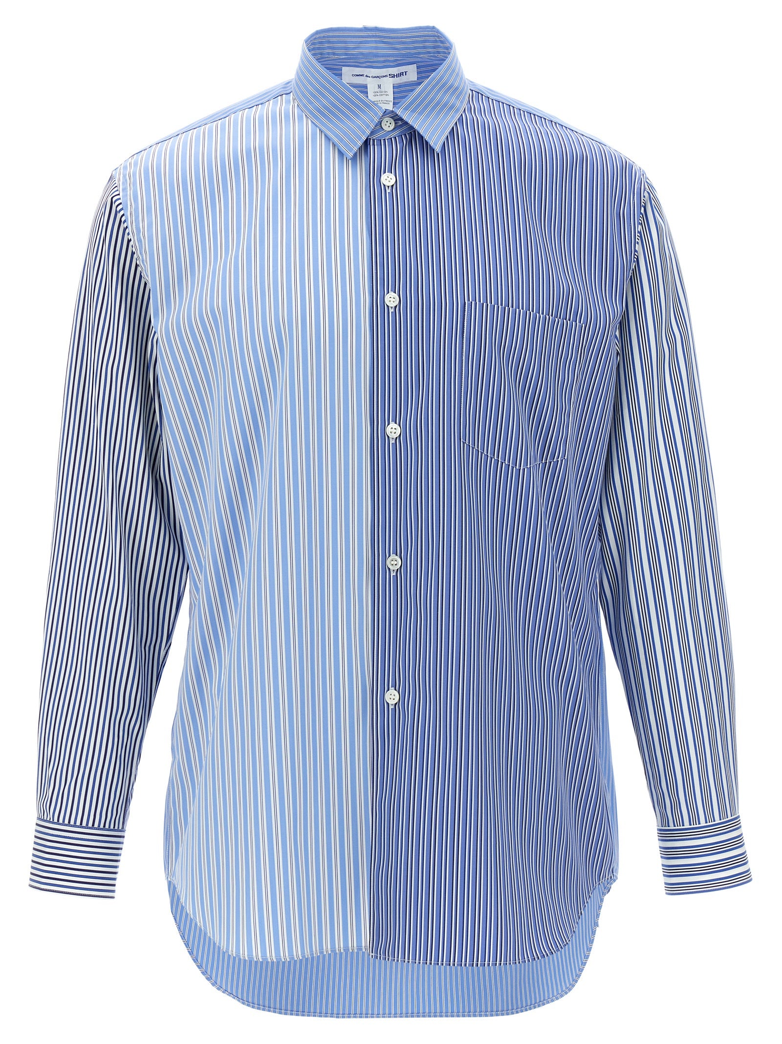 Comme Des Garçons Blue Cotton Blouse