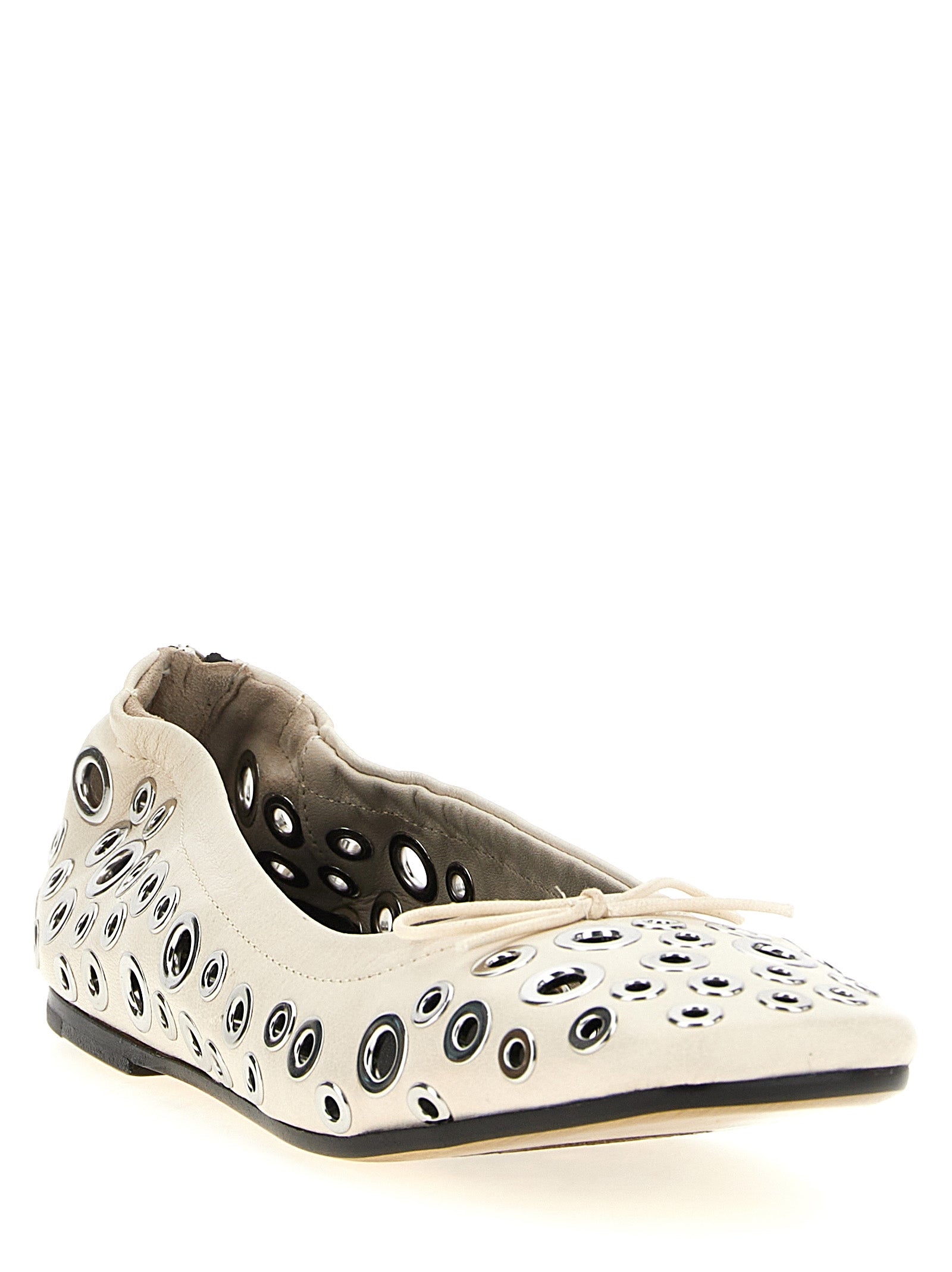 Golden Goose White Lamb Leather Ballet Flats