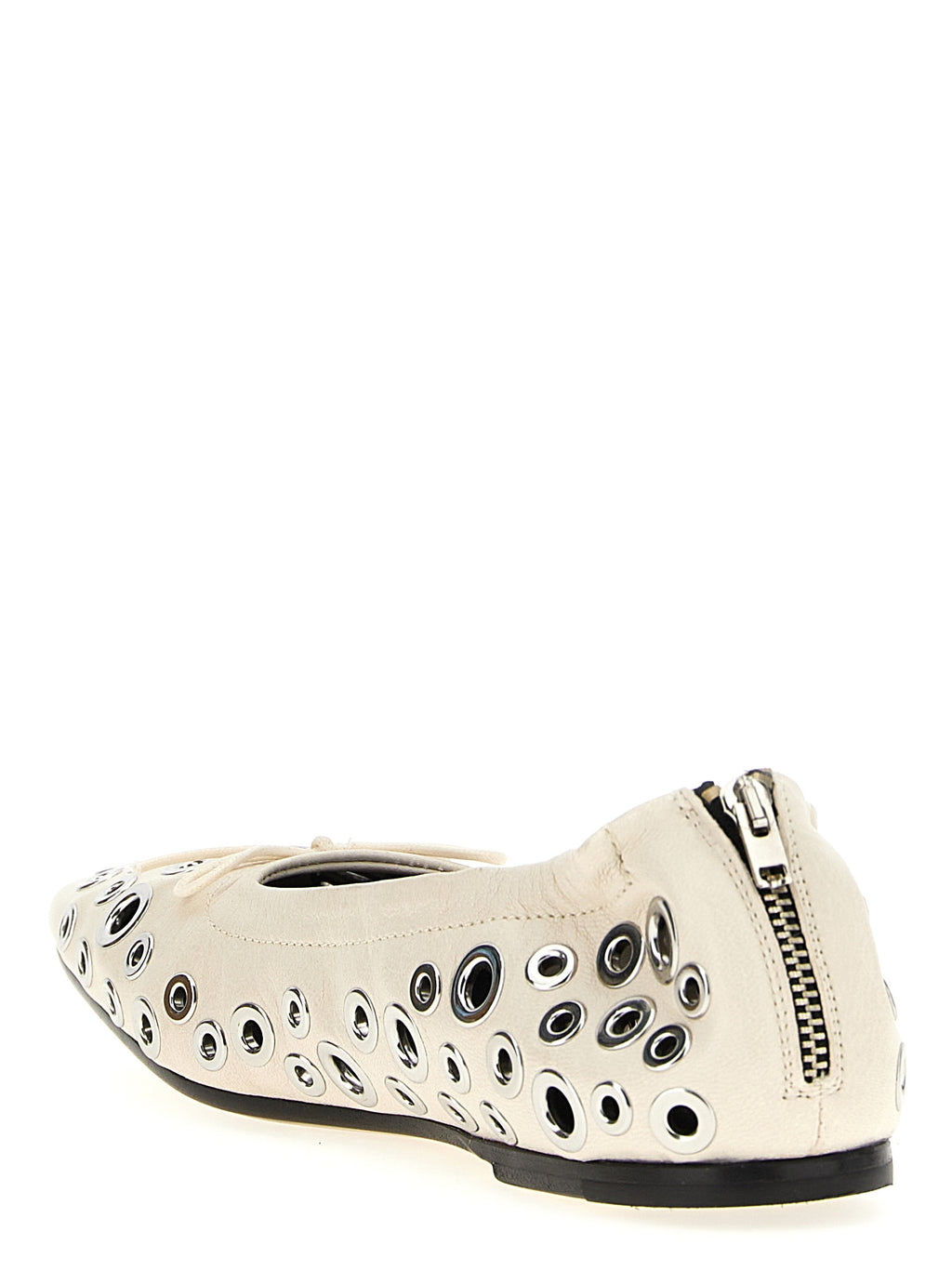 Golden Goose White Lamb Leather Ballet Flats