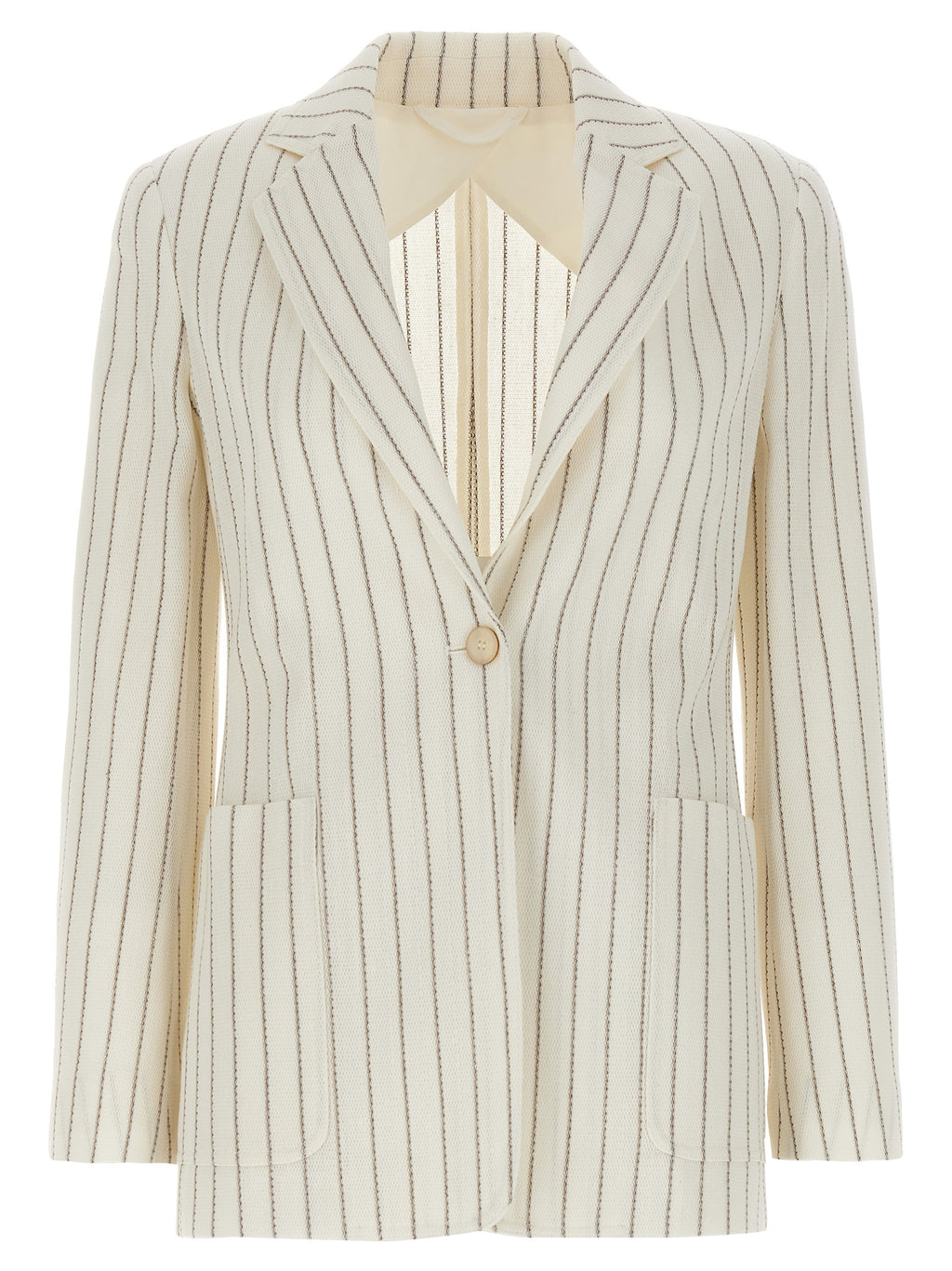 Max Mara White Cotton Blazer