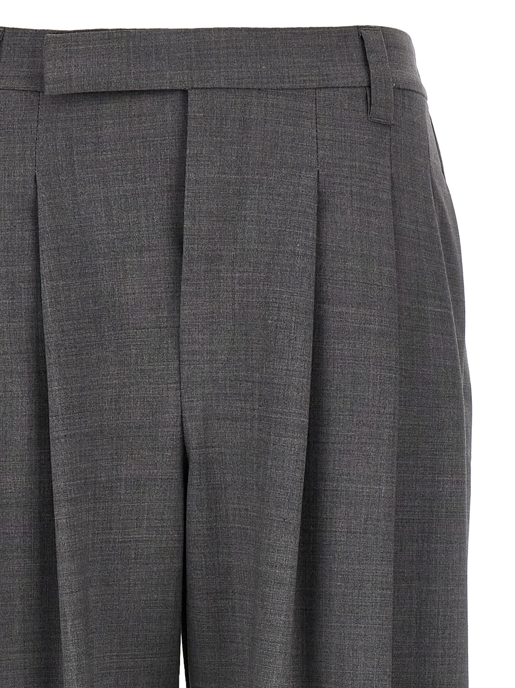 Brunello Cucinelli Gray Virgin Wool Casual Pants
