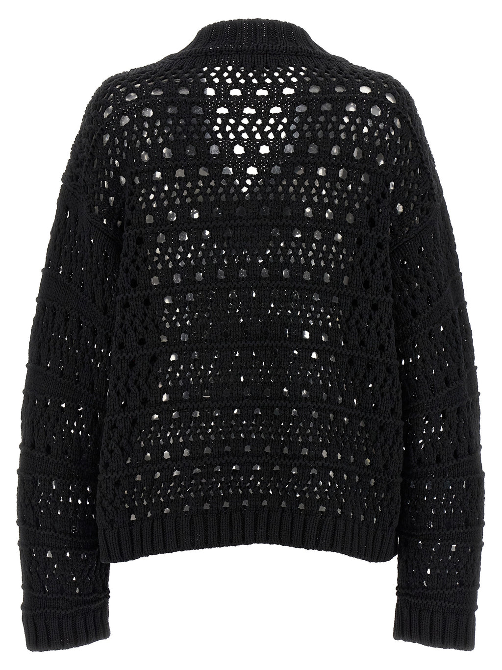 Ganni Black Cotton Cardigan