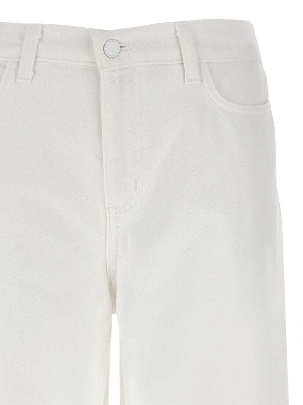 L'Agence White Cotton High-Waisted Jean