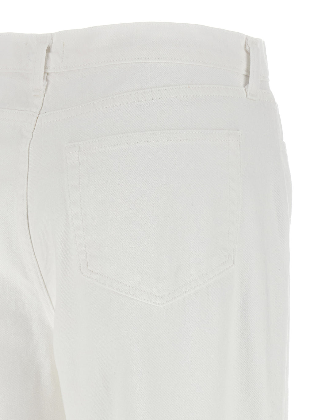 L'Agence White Cotton High-Waisted Jean