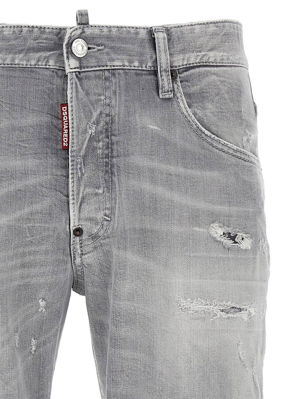 Dsquared² Gray Cotton Relaxed Fit Jeans