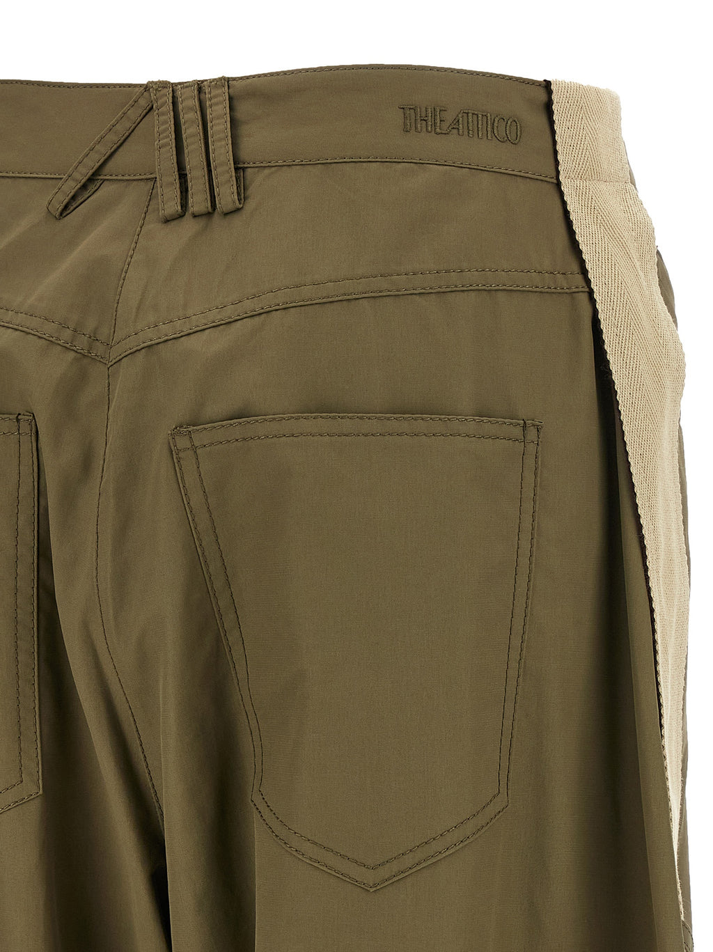 The Attico Bicolor Cotton Cargo Pants