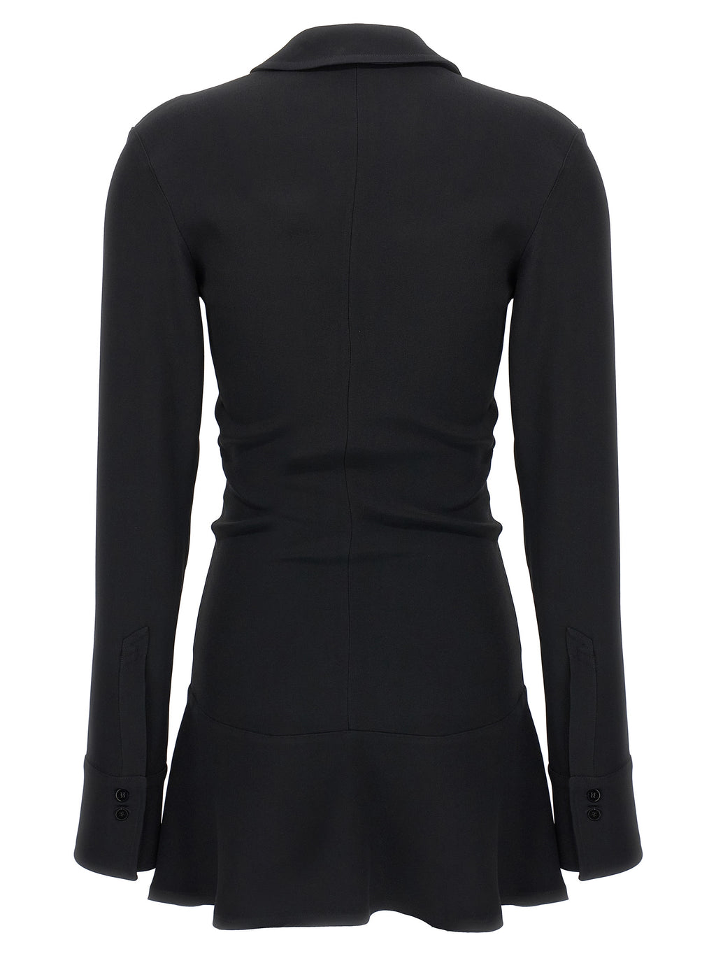 The Attico Black Marabou Short Dress