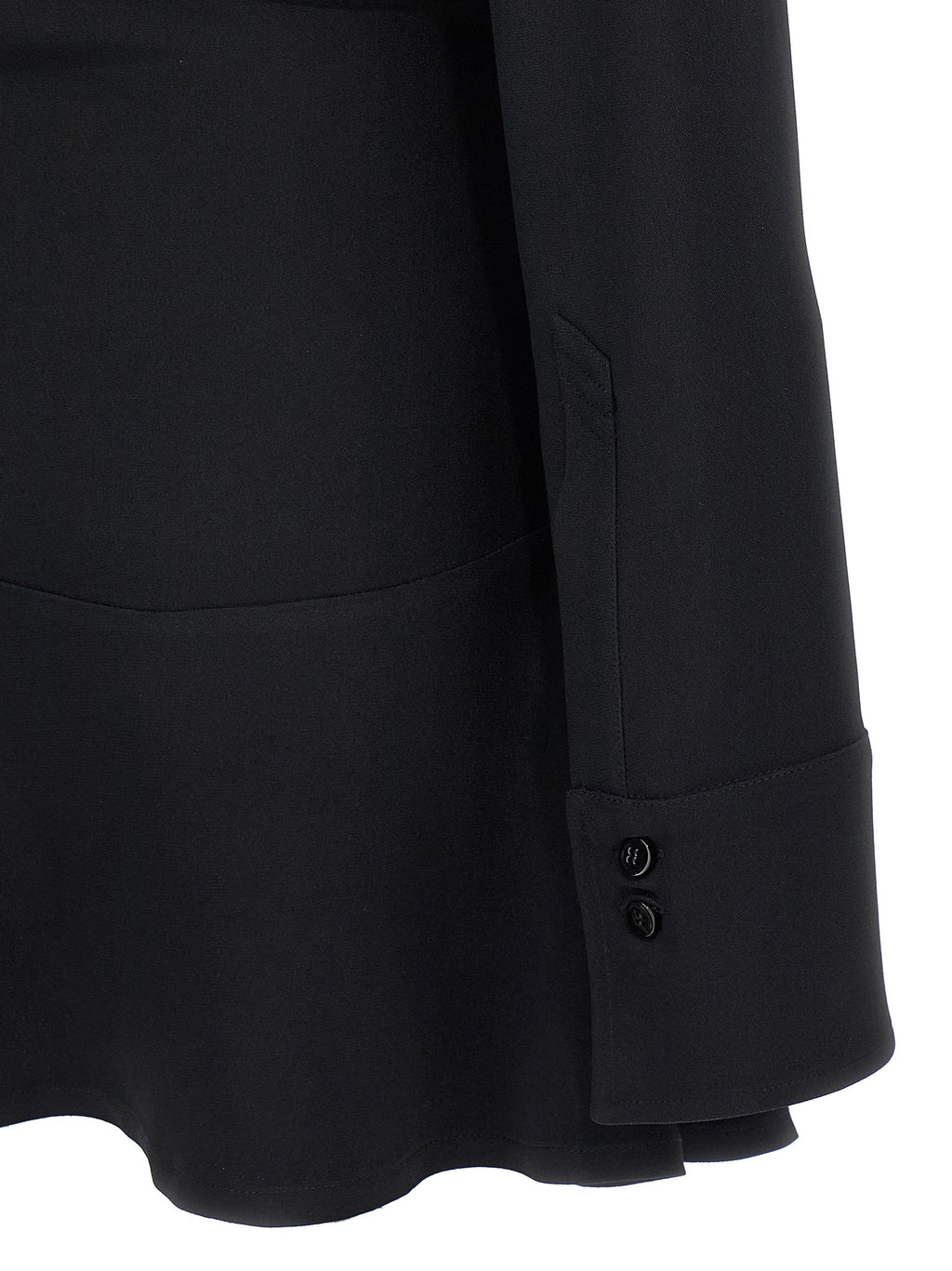 The Attico Black Marabou Short Dress