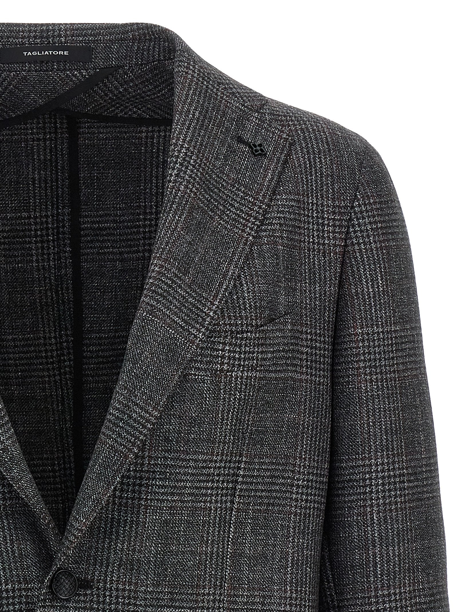 Tagliatore Gray Virgin Wool Blazer