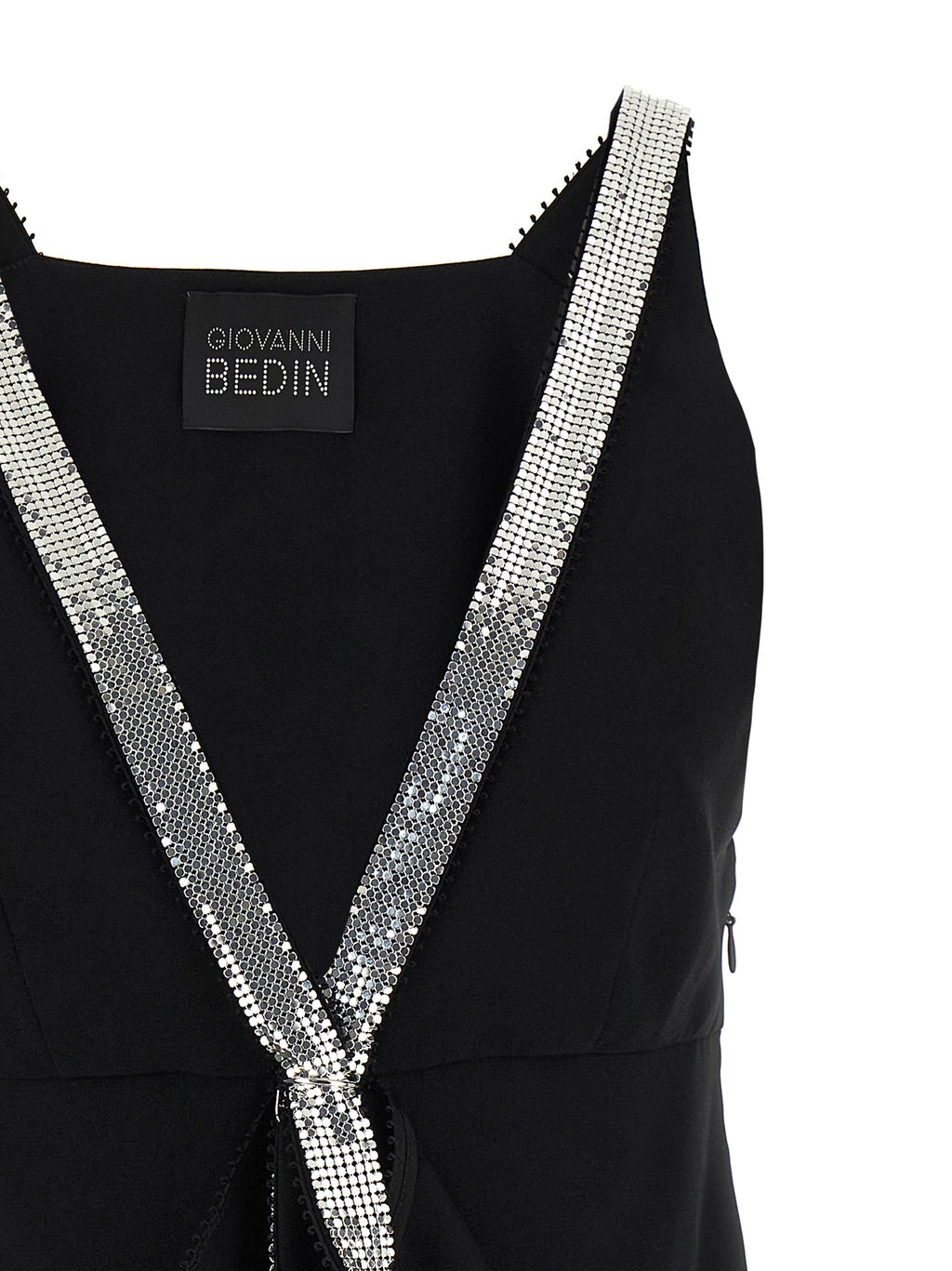 Giovanni Bedin Black Viscose Short Dress