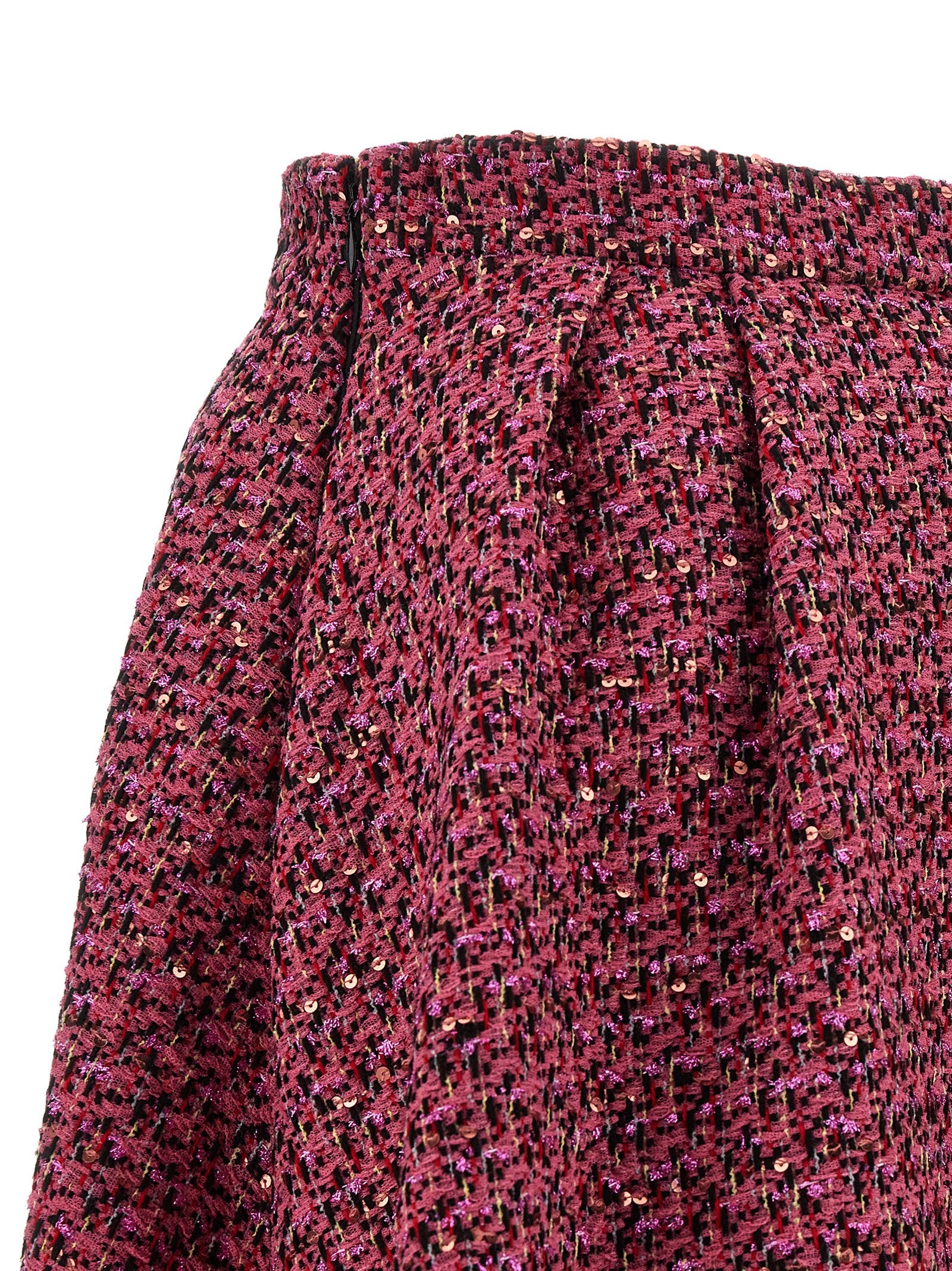 Alessandra Rich Multicolor Polyamide Midi Skirt