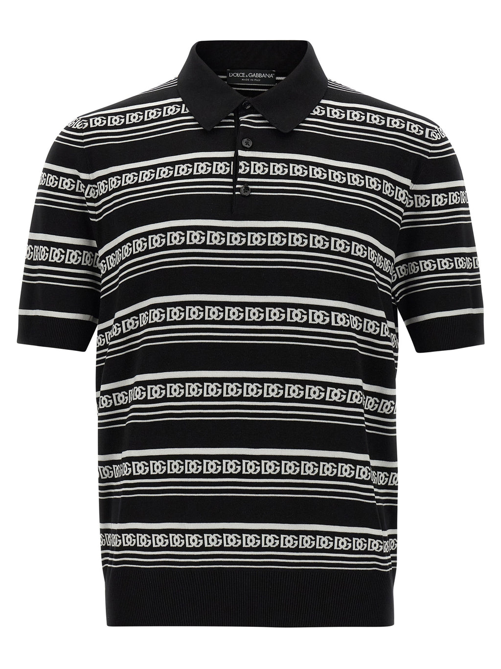 Dolce & Gabbana Bicolor Silk Polo Shirt