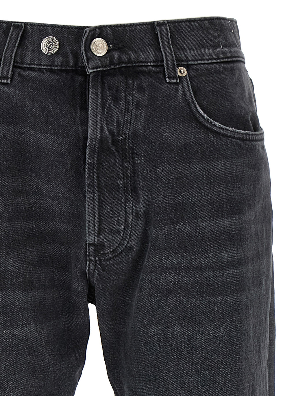 Department 5 Black Cotton Straight-Leg Jeans