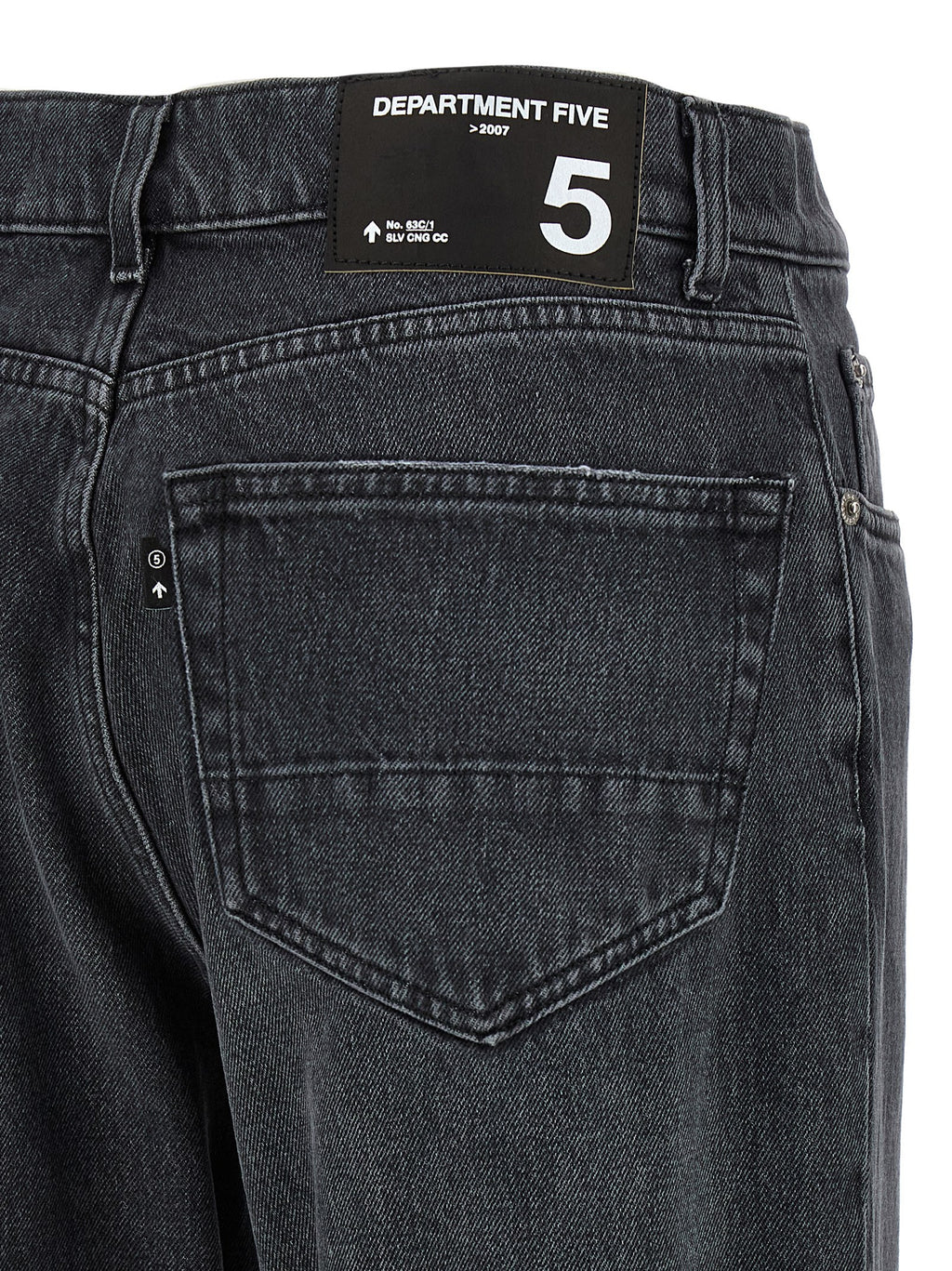 Department 5 Black Cotton Straight-Leg Jeans