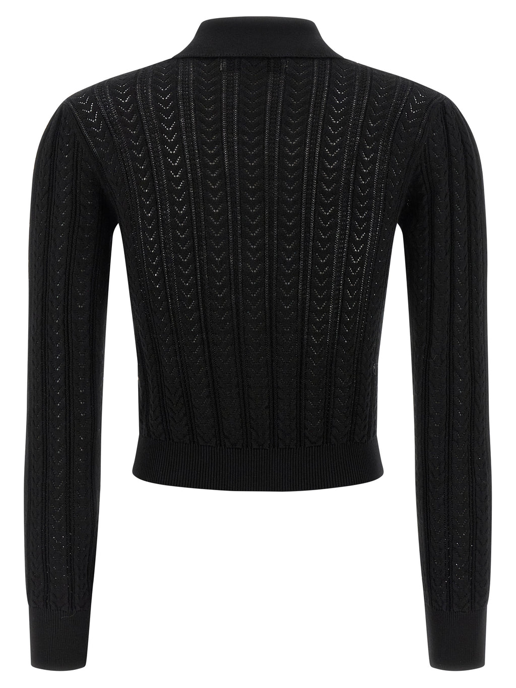 Alessandra Rich Black Cotton Cardigan
