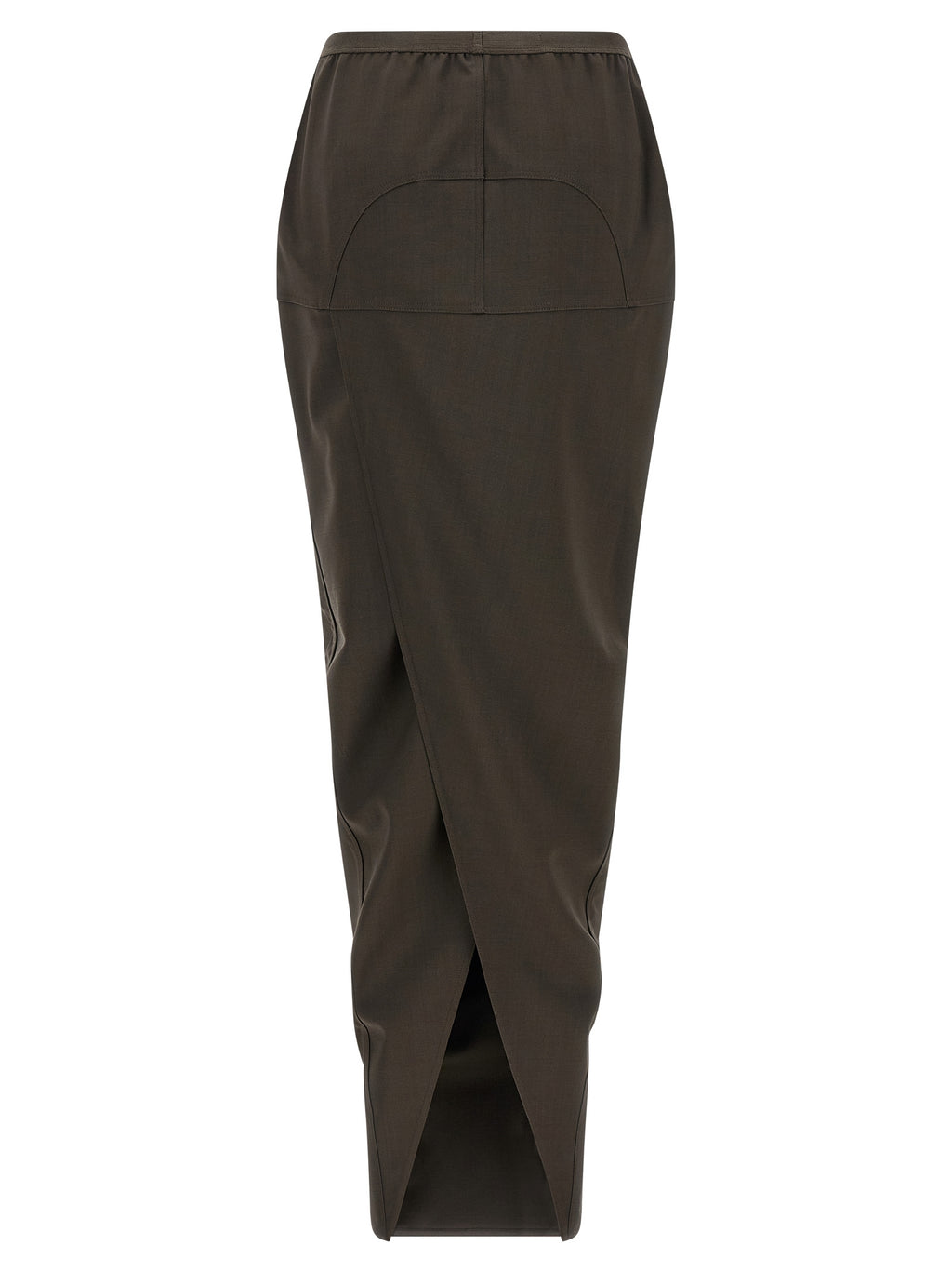 Rick Owens Gray Wool Mini Skirt