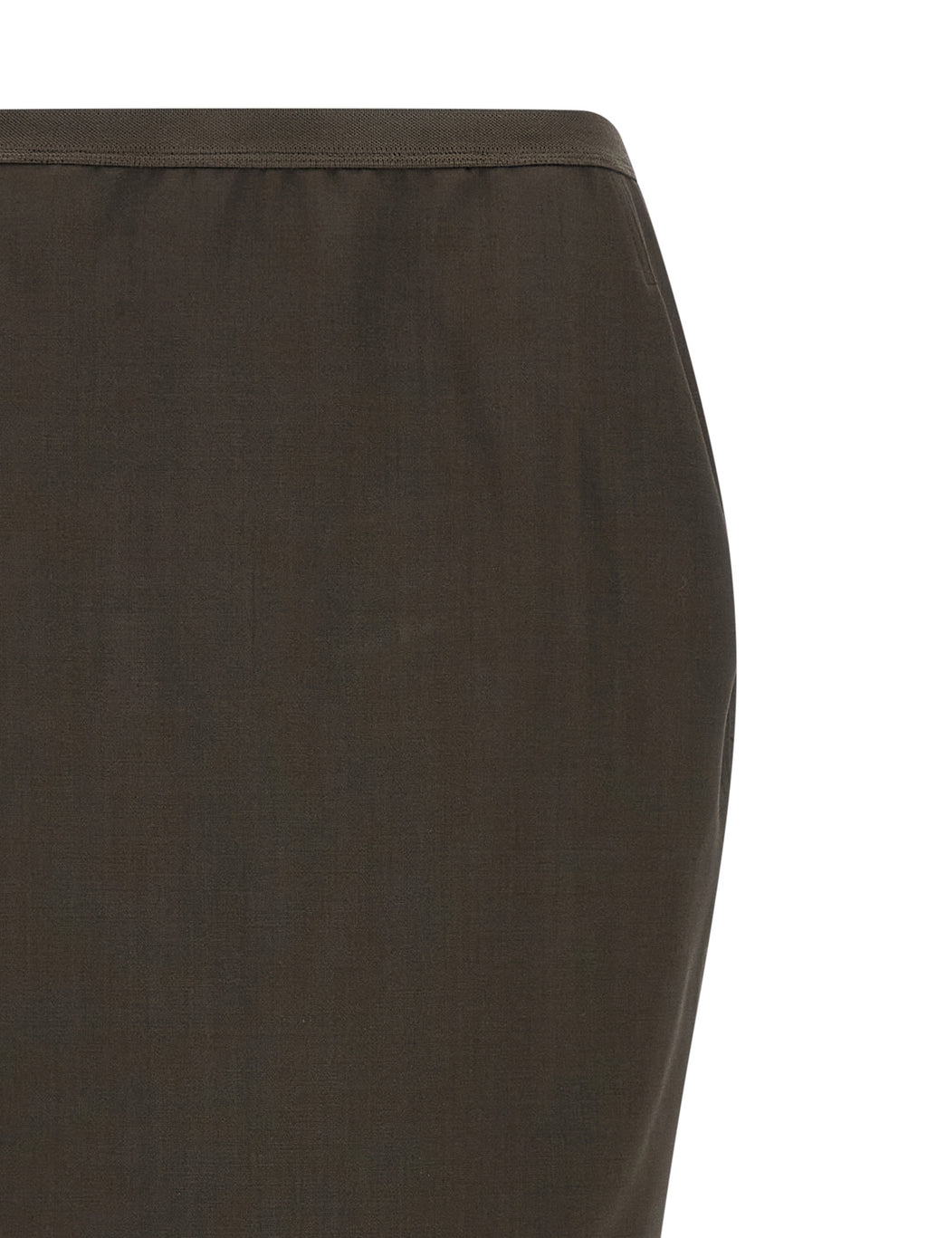 Rick Owens Gray Wool Mini Skirt