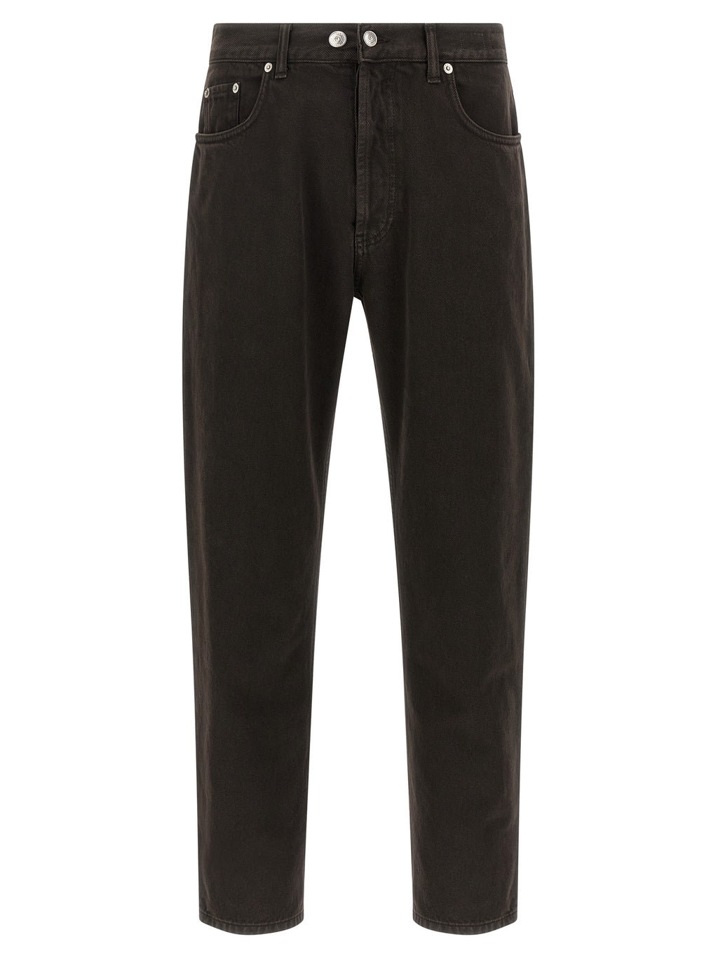 Department 5 Black Cotton Tapered Jeans