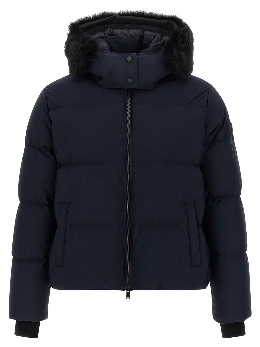Moose Knuckles Blue Nylon Full-Length Jacket