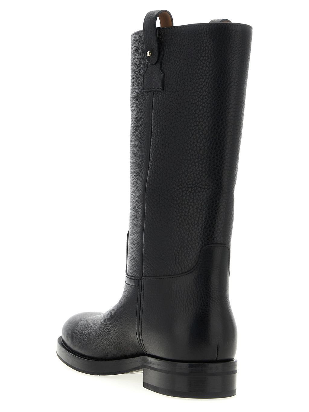 Church's Black Calfskin Over The Knee