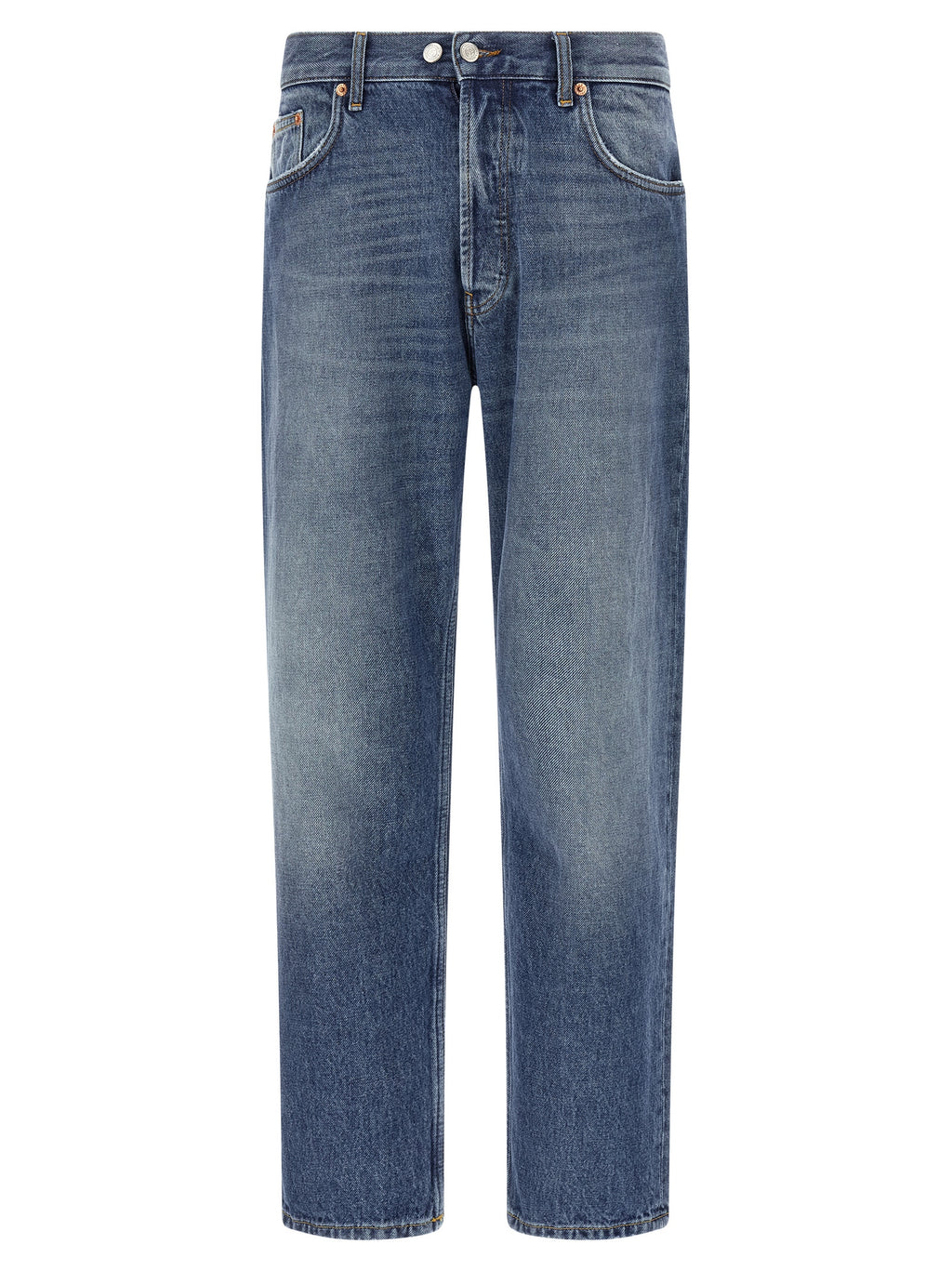 Department 5 Blue Cotton Straight-Leg Jeans