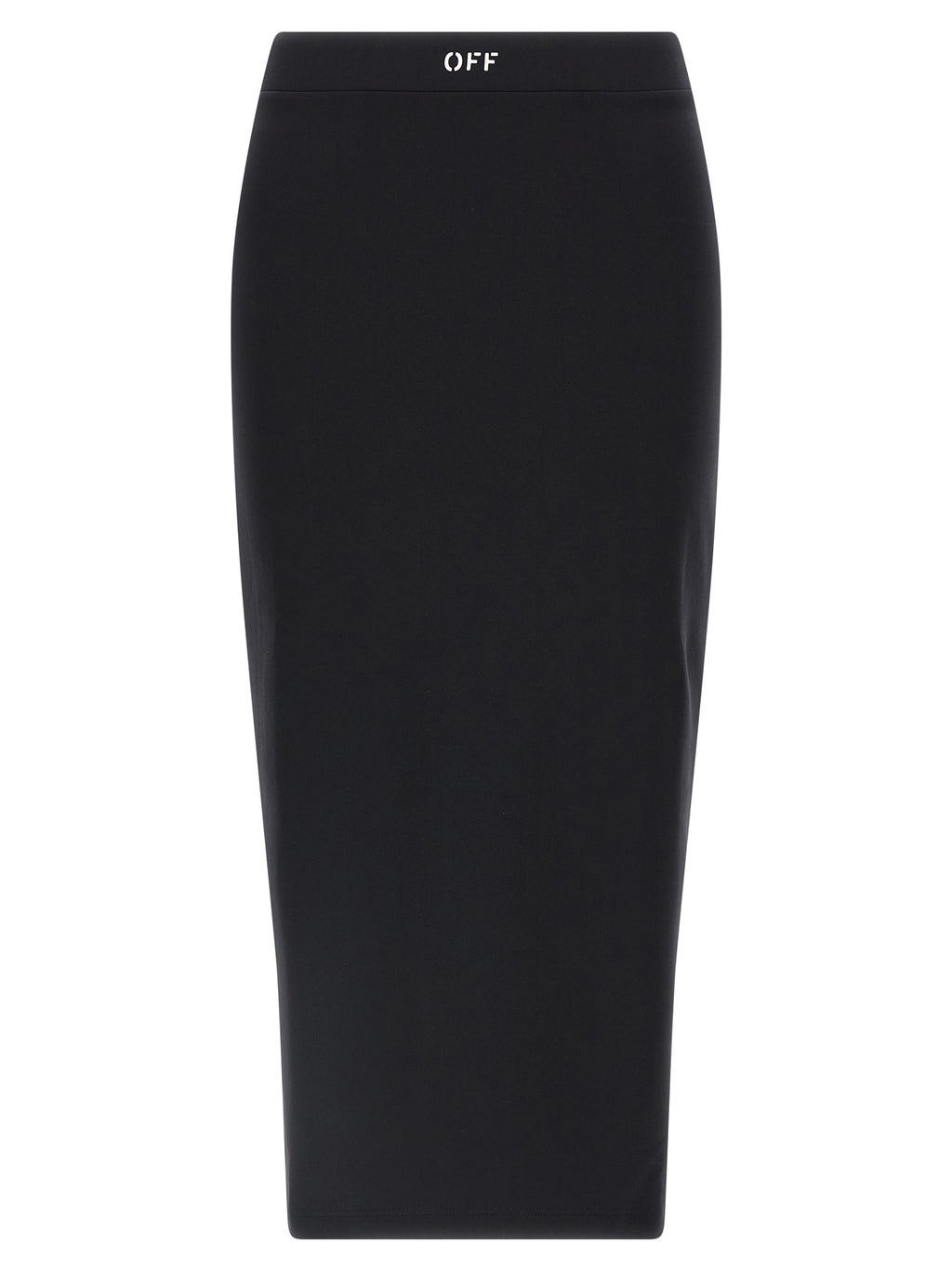 Off-White Black Polyamide Midi Skirt