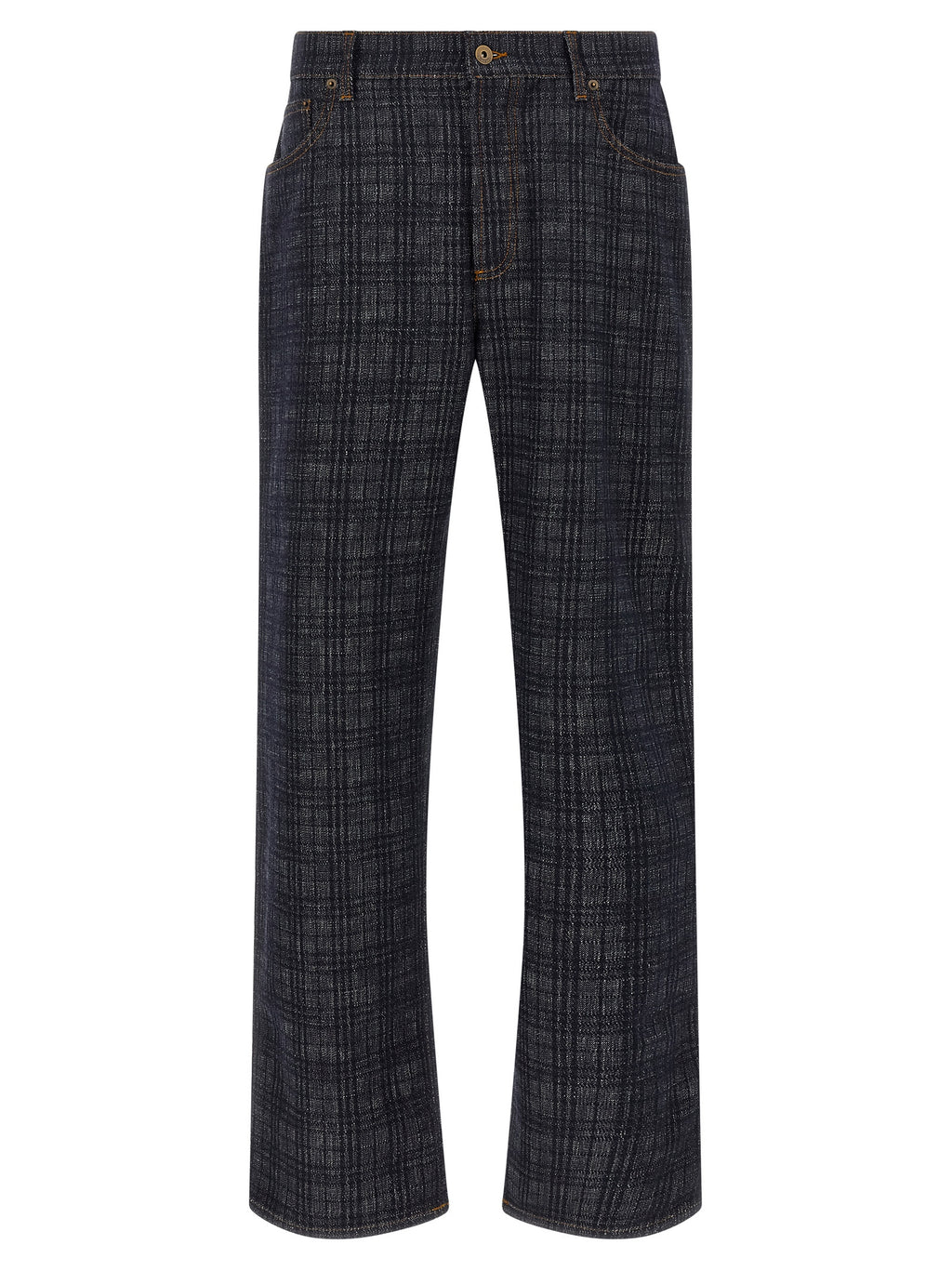 Burberry Blue Cotton Straight-Leg Jeans