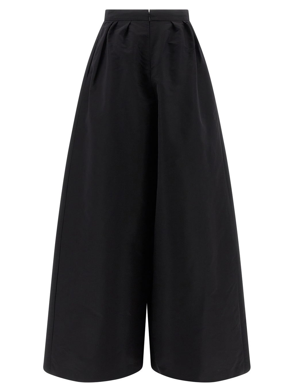 Carolina Herrera Black Silk Casual Pants
