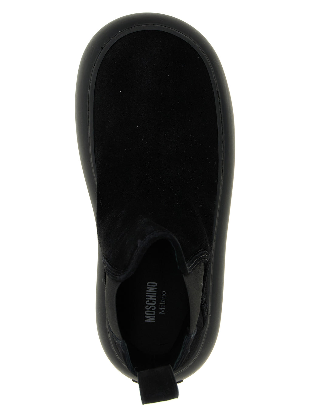 Moschino Black Calfskin Chelsea Boots
