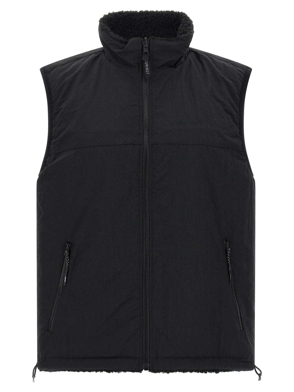 Gramicci Black Polyester Sleeveless Jacket
