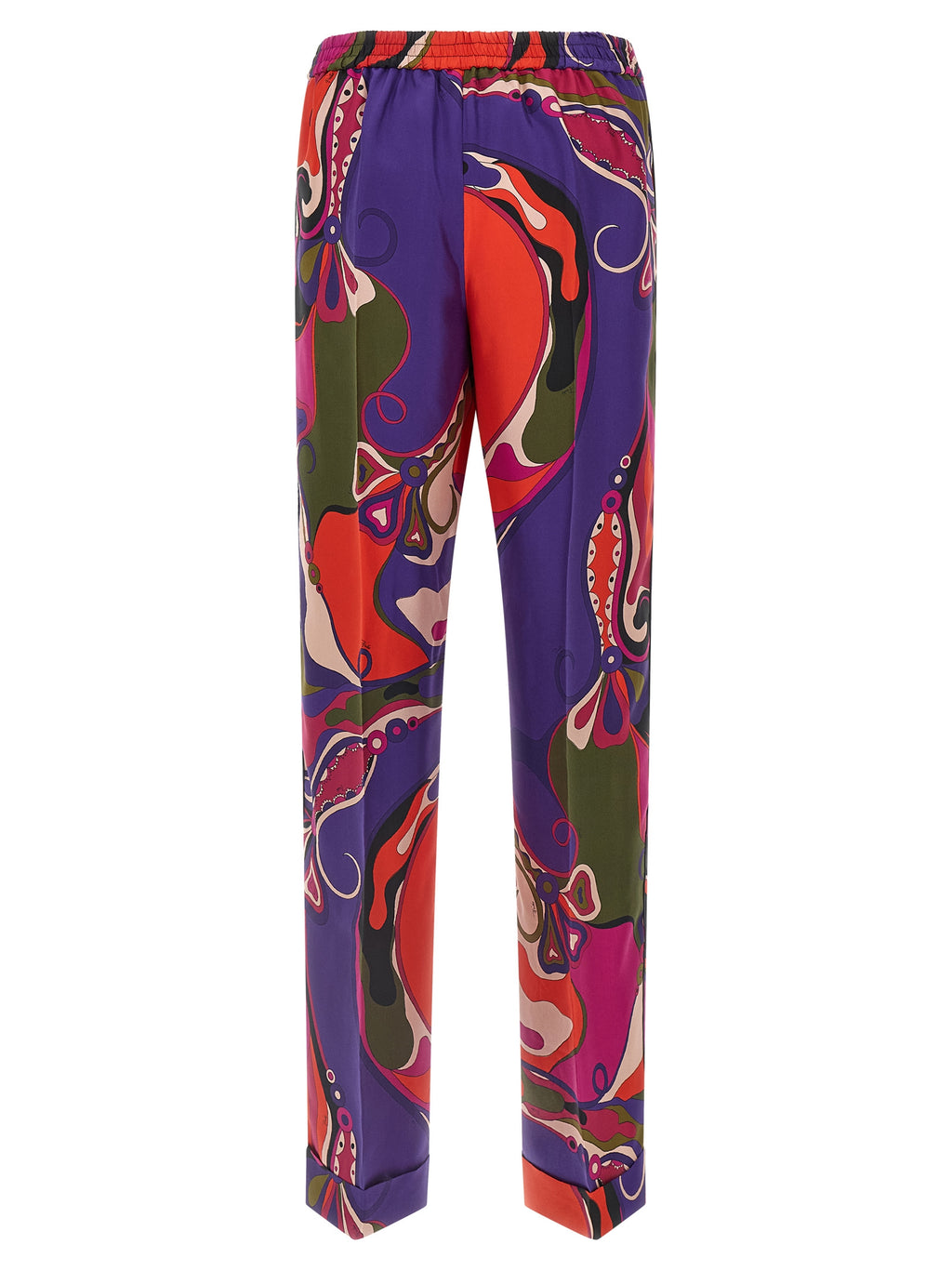 Emilio Pucci Multicolor Silk Casual Pants