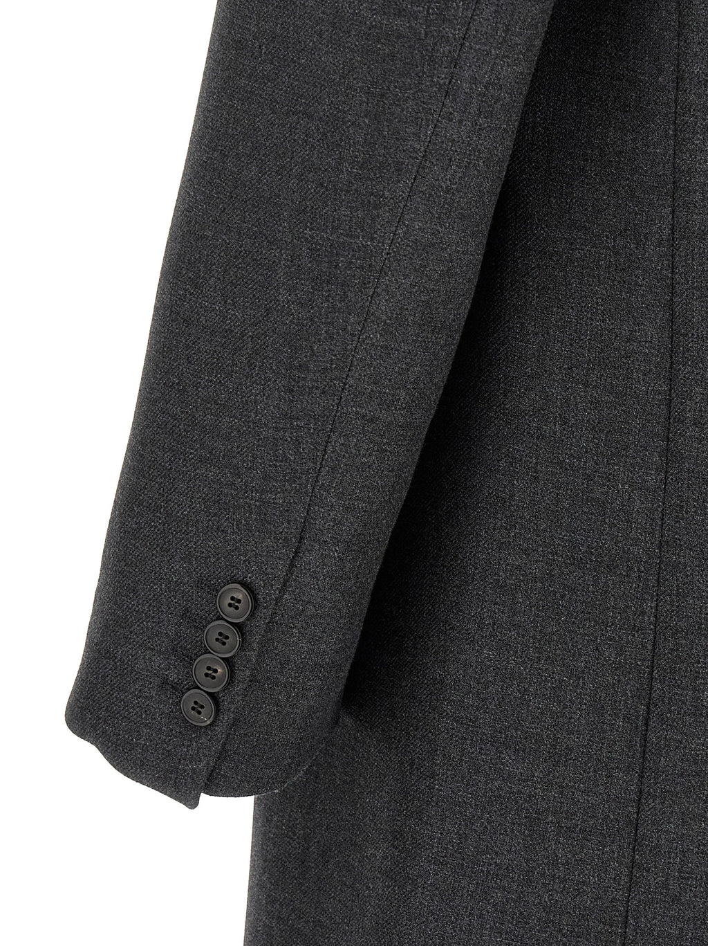 Dries Van Noten Gray Wool Coat