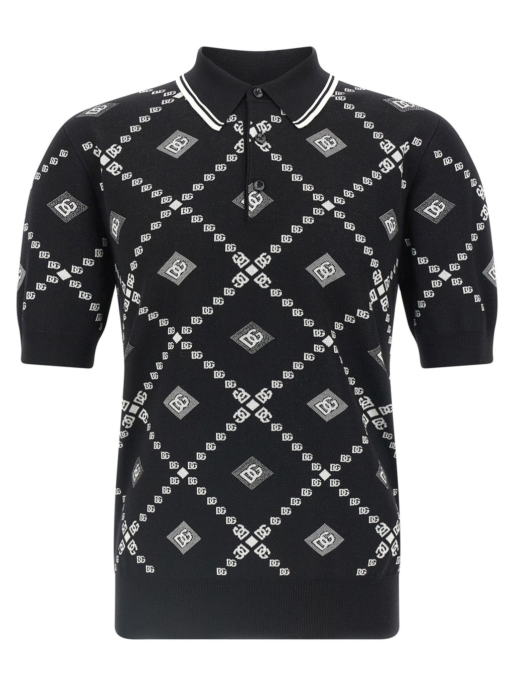 Dolce & Gabbana Bicolor Cashmere Polo Shirt