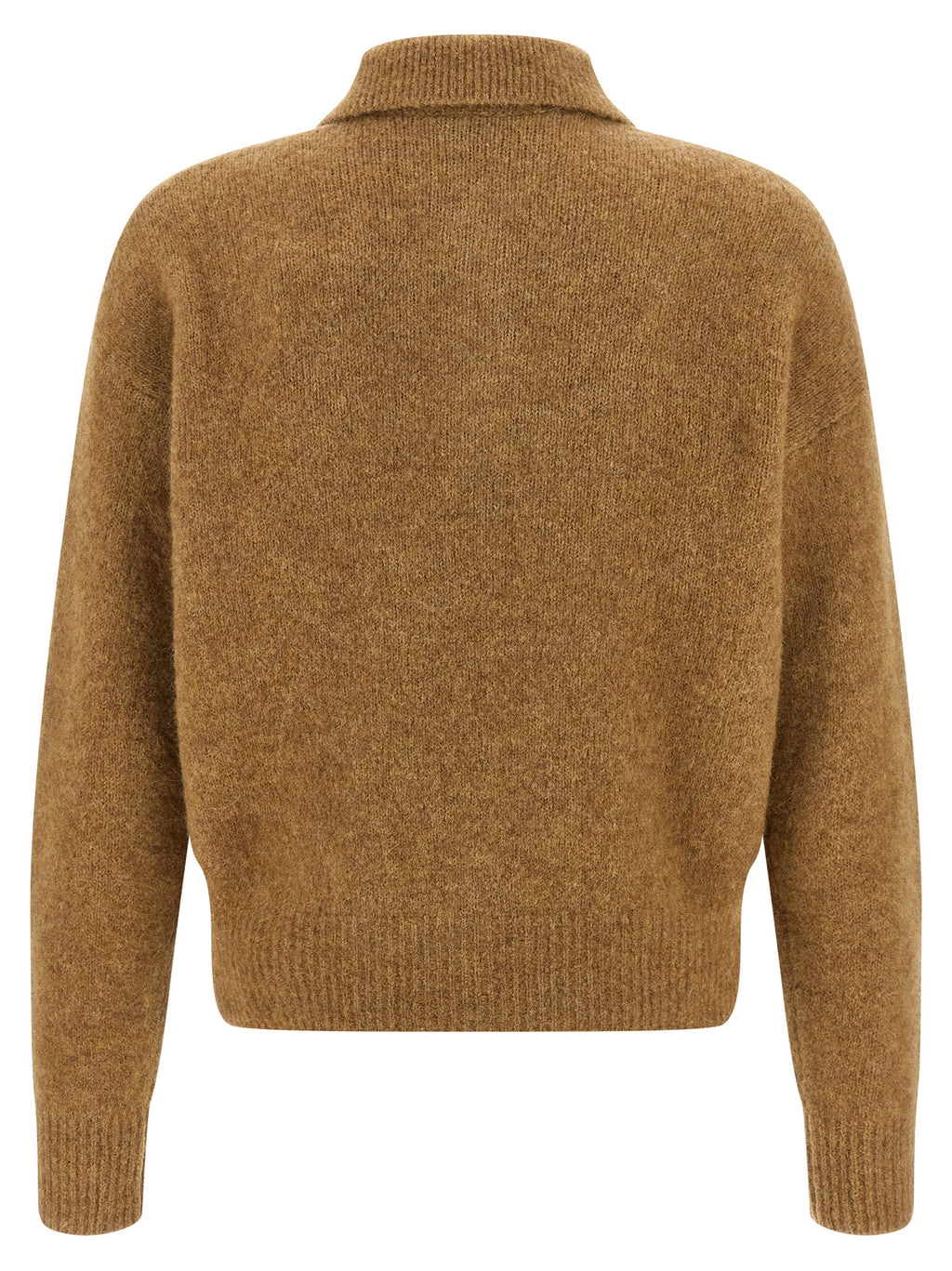 Ami Paris Beige Alpaca Leather Polo Shirt