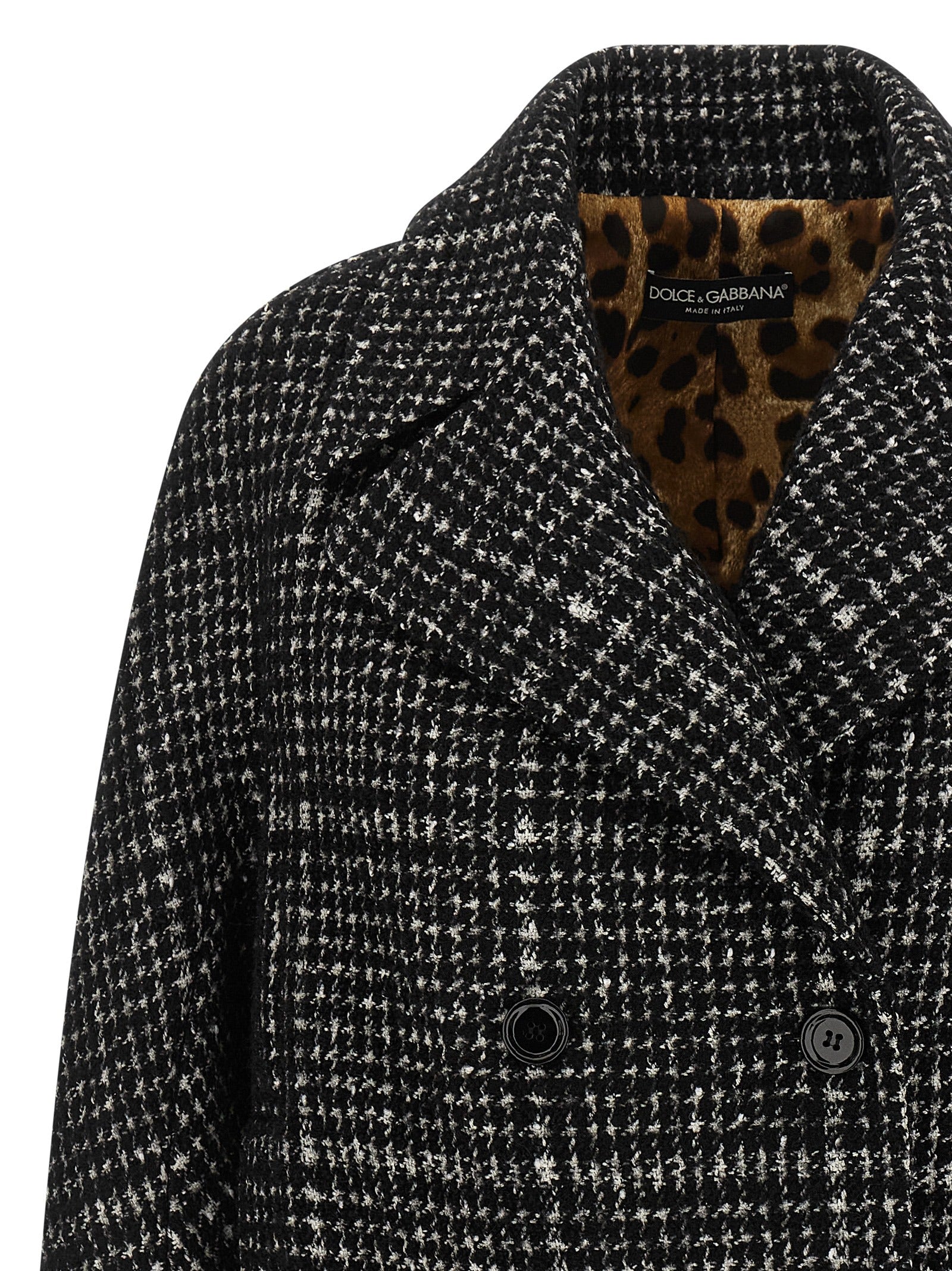 Dolce & Gabbana Bicolor Cotton Coat