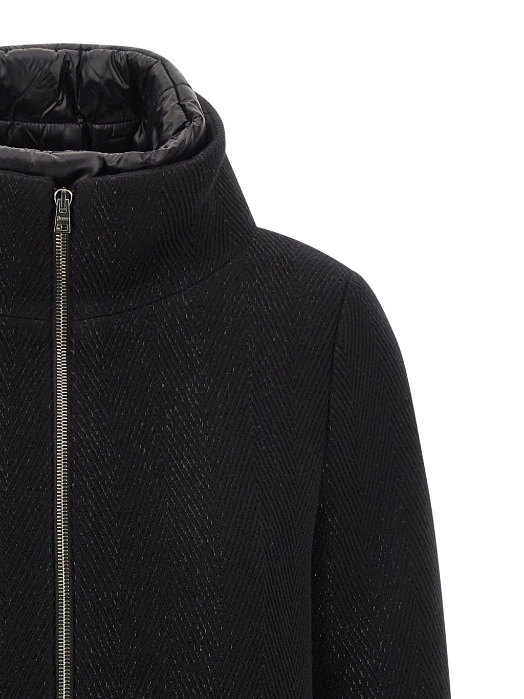 Herno Black Wool Coat