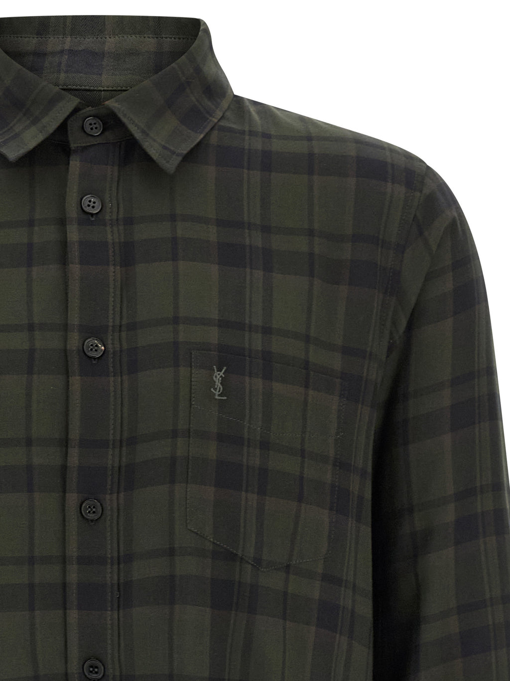 Saint Laurent Bicolor Cotton Blouse