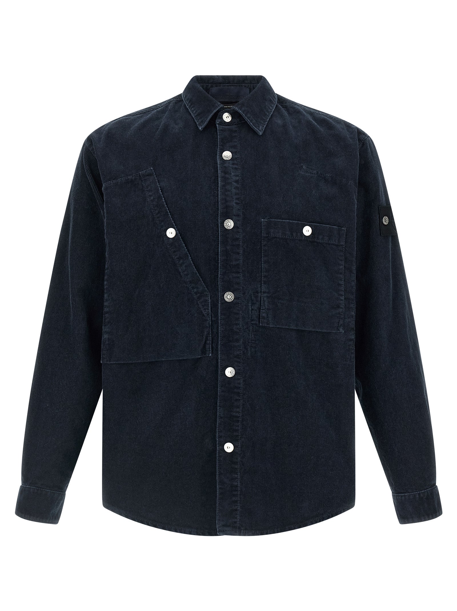 Stone Island Blue Cotton Blouse