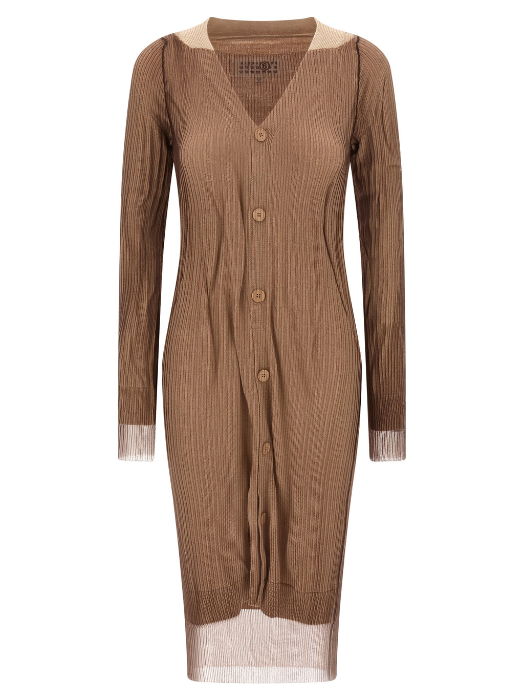 MM6 Maison Margiela Beige Polyamide Midi Dress