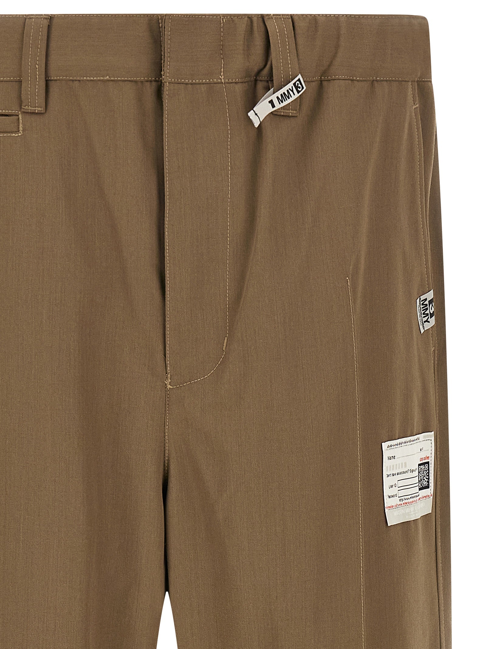 Maison Mihara Yasuhiro Bicolor Polyester Casual Pants