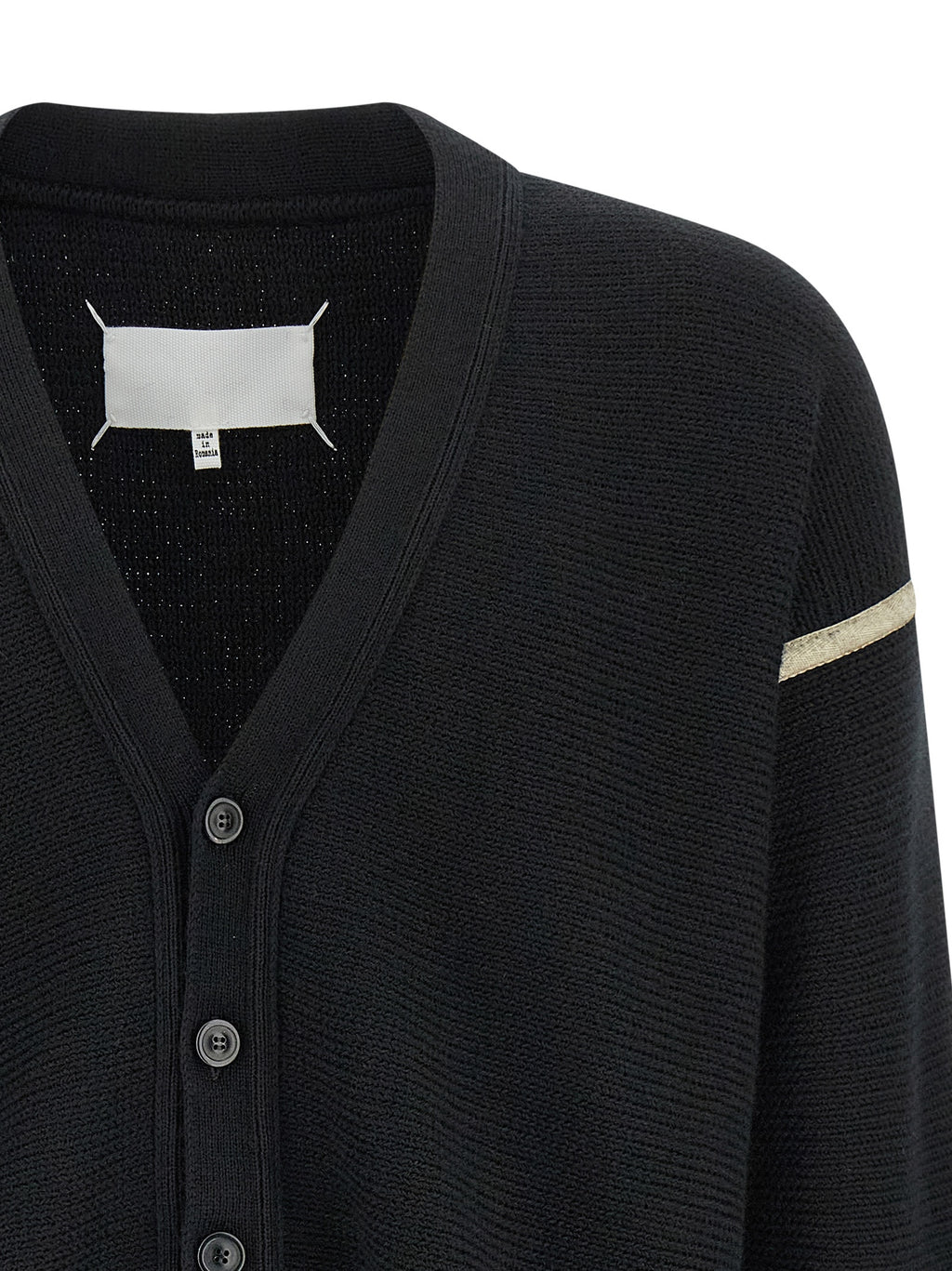 Maison Margiela Black Virgin Wool Cardigan