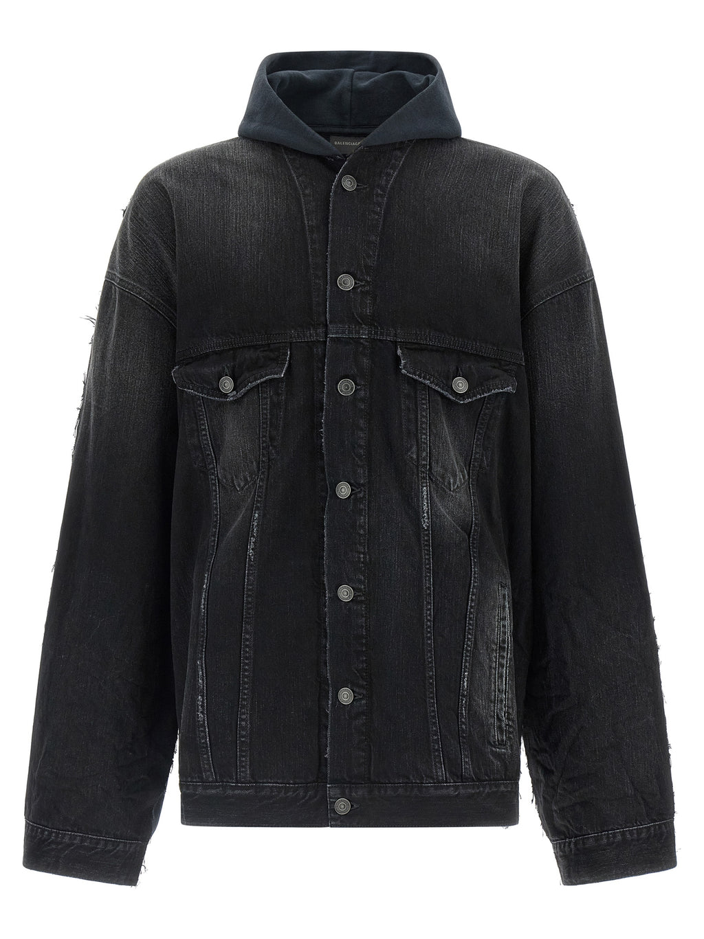 Balenciaga Black Cotton Denim Jacket