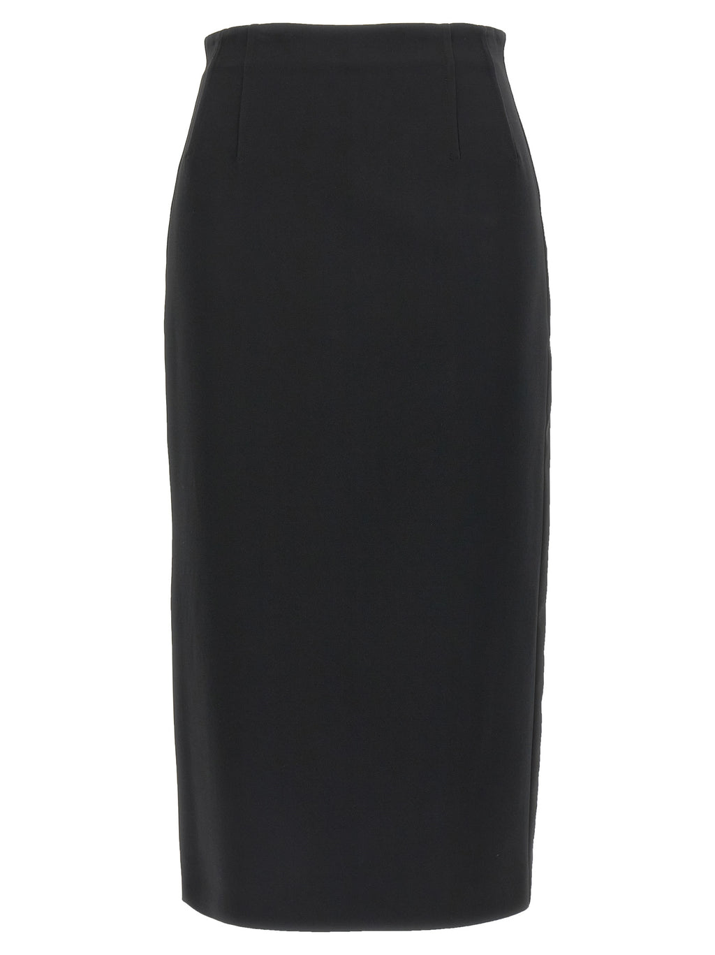 Max Mara Black Viscose Midi Skirt