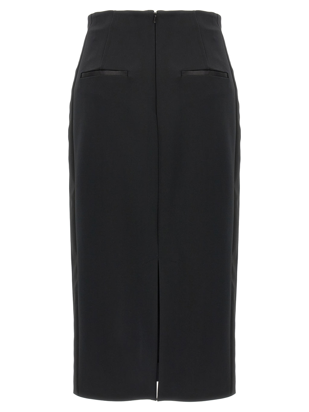 Max Mara Black Viscose Midi Skirt