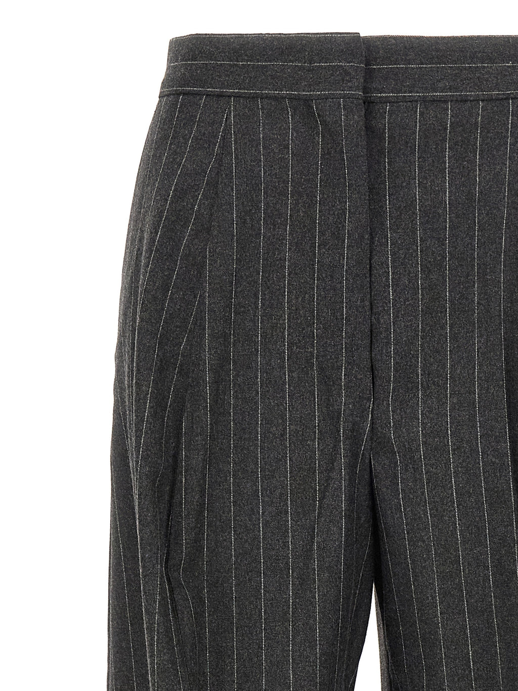 Sportmax Gray Virgin Wool Dress Pants