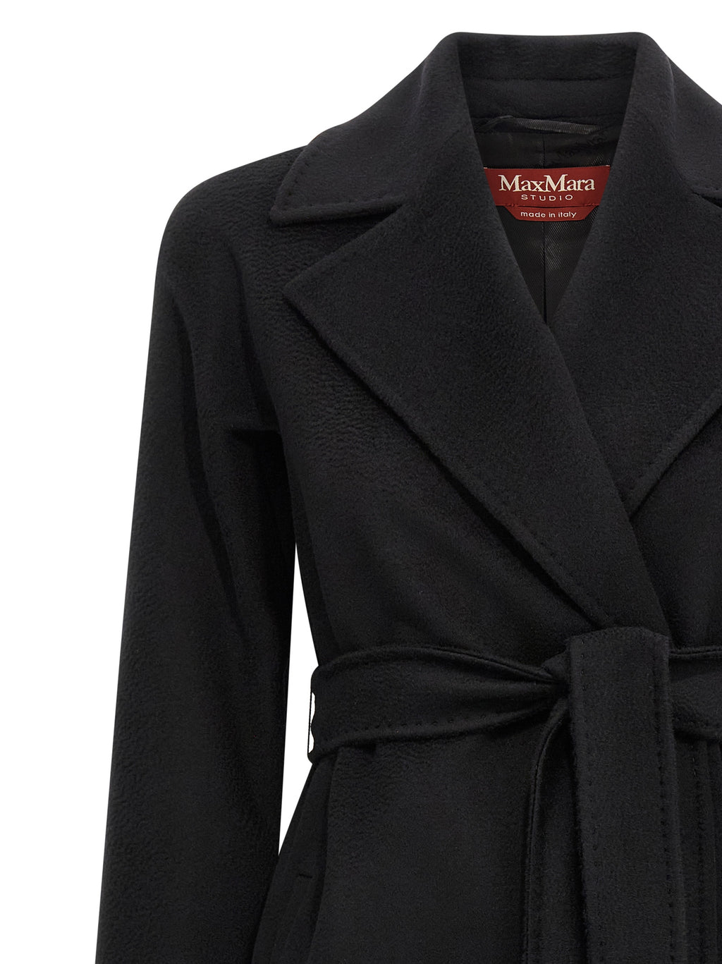 Max Mara Black Virgin Wool Coat