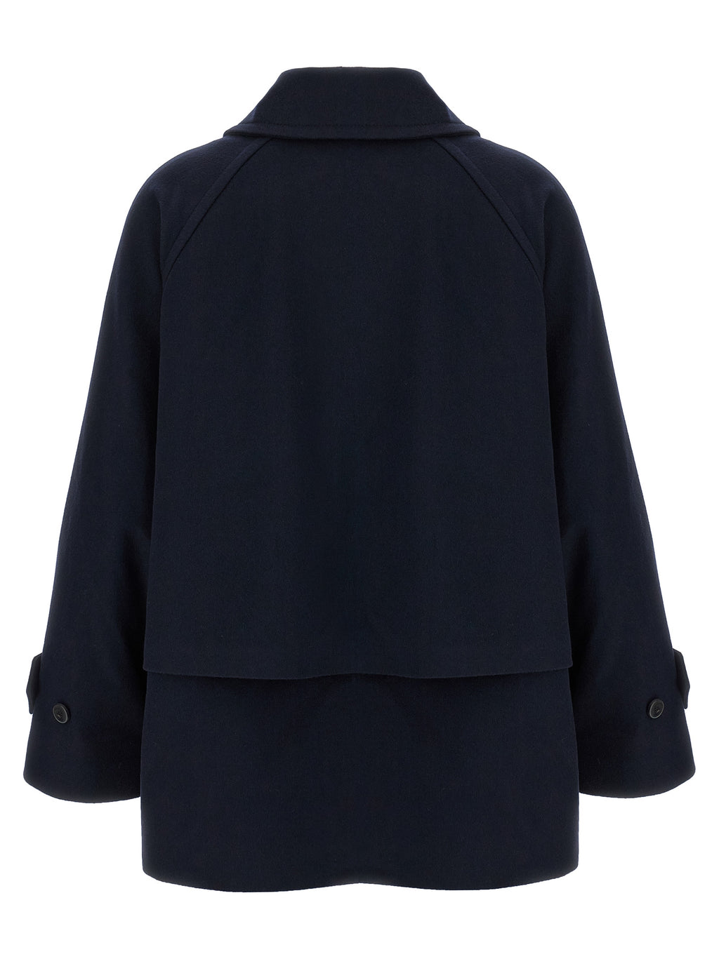Alberto Biani Blue Virgin Wool Coat